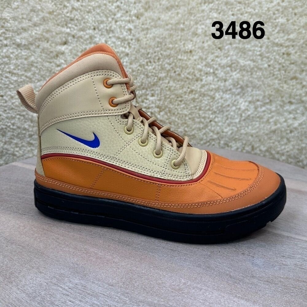 Nike Woodside II Boys Girls GS Size 4Y Sneakers Sesame Clay Curry 524872-201 New